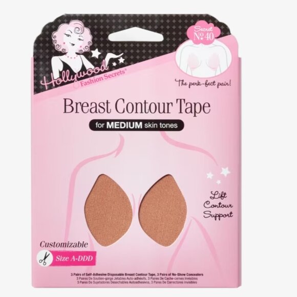 HOLLYWOOD FASHION SECRETS CONTOUR TAPE -MEDIUM |INVISIBLE LIFT SUPPORT ADHESIVE - Picture 1 of 5